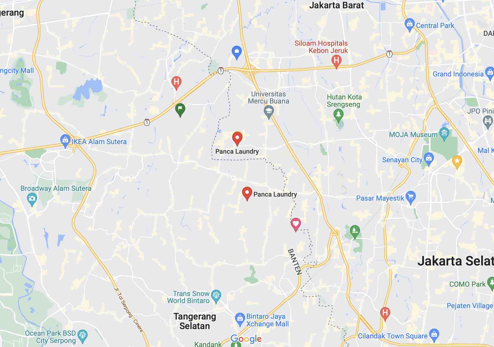 Maps Pantja Laundry
